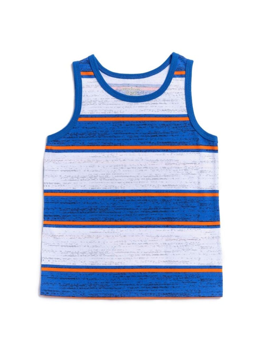 Garanimals Toddler Boy Girl Blue Gray Orange Stripe Summer Tank Shirt Size 3T